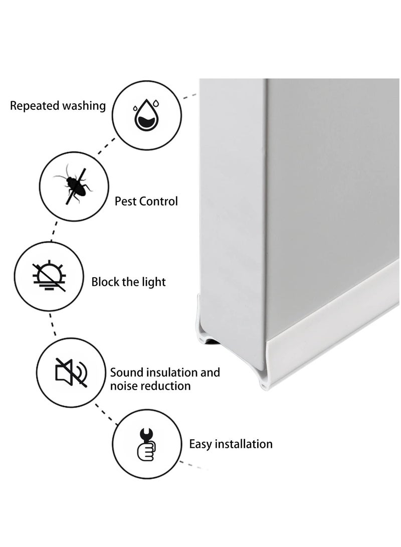 SYOSI Door Draft Stopper, 37" Door Stoppers for Bottom of Door,Adjustable PVC Bottom of Door Draft Blocker for Blocker Dust and Noise,Insulation Under Door Seal Guard Insulator - Image 3
