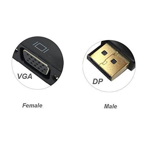 TERABYTE Display Port DP Male to VGA Female Adapter Cable for DELL, HP, AMD (Black) - Image 5