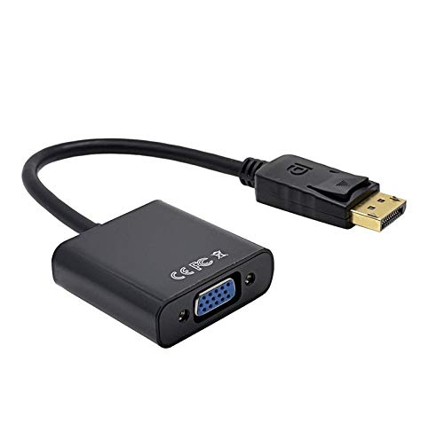 TERABYTE Display Port DP Male to VGA Female Adapter Cable for DELL, HP, AMD (Black) - Image 2