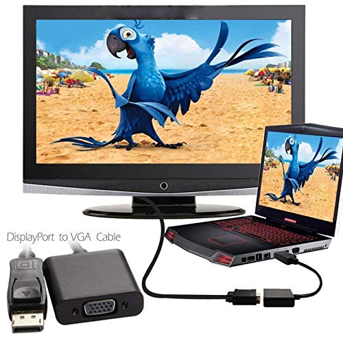 TERABYTE Display Port DP Male to VGA Female Adapter Cable for DELL, HP, AMD (Black) - Image 3
