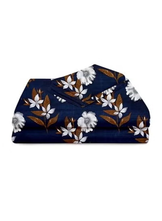 BSB Glace Cotton 180 TC Big Flower Printed Single Bedsheets with 1 King Size Pillow Cover, (60x90 Inches, 4 x 6 Feet) 148 x 228 cm - Image 2