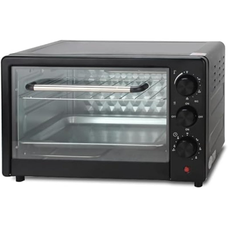 25L Electric Compact Countertop with Even Heat Distribution, Timer, Baking Tray and Wire Rack for Baking, Roasting and Grilling - Image 4