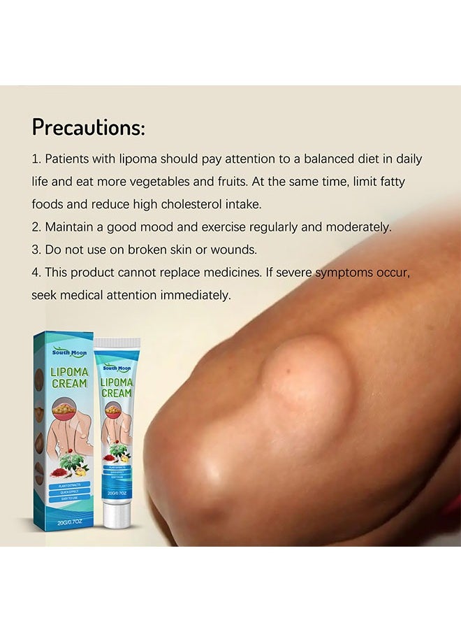 SOUTH MOON - Lipoma Cream 20g, Natural Ingredients, Easy to Absorb, Reduce The Size of Fat Tumors, Relieve Pain and Neurological Discomfort, Lipoma Elimination Cream - Image 1