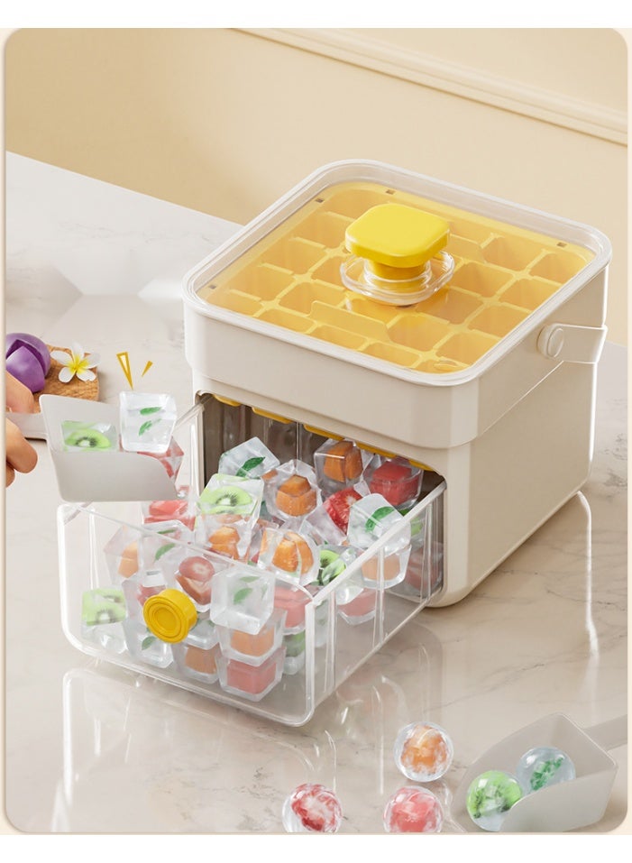 بيتوبي المنصات المزدوجة من 50 جي إيس كوبر مع غطاء واقي للنوافذ الشفافة ومقبض محمول، ثلاجة متميزة لا غنى عنها في الطقس المرتفع، تصميم مشروب صيفي سهل الاستغناء (أبيض) - Image 3