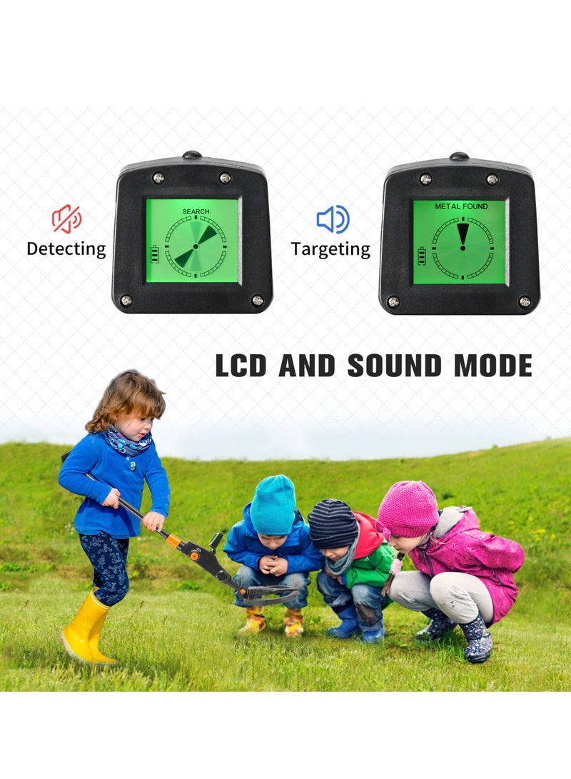 XiuWoo Detector Kids with LED Display & Buzzer, IP68 Waterproof Search Coil, Adjustable High Sensitivity Lightweight Kids Metal Detector for Beginners to Treasure Seeking Gold Digger  - Image 4