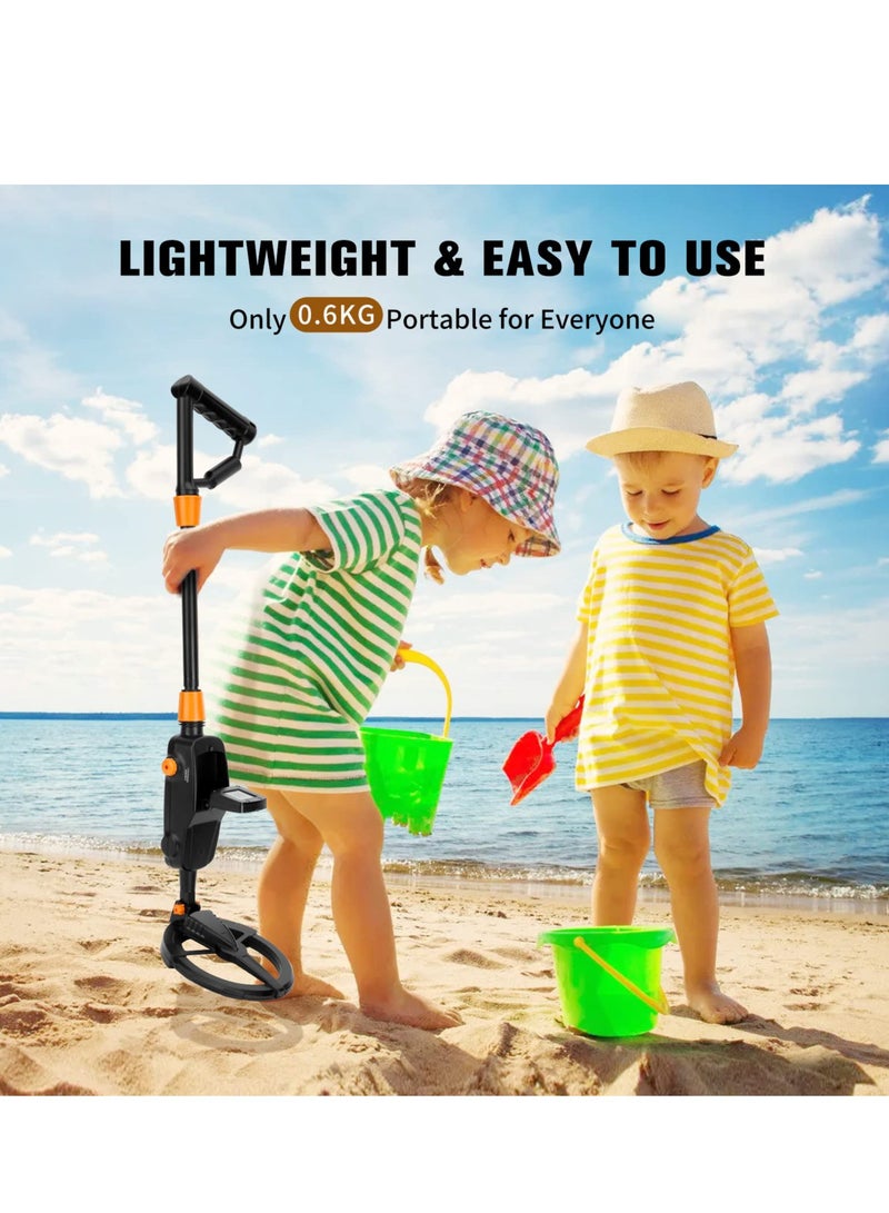 XiuWoo Detector Kids with LED Display & Buzzer, IP68 Waterproof Search Coil, Adjustable High Sensitivity Lightweight Kids Metal Detector for Beginners to Treasure Seeking Gold Digger  - Image 2