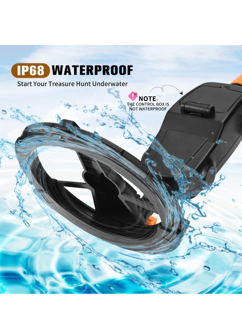 XiuWoo Detector Kids with LED Display & Buzzer, IP68 Waterproof Search Coil, Adjustable High Sensitivity Lightweight Kids Metal Detector for Beginners to Treasure Seeking Gold Digger  - Image 3