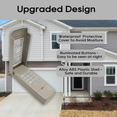 Iqqooe for 877LM Garage Door Opener Keypad, Compatible with Craftsman/liftmaster/Chamberlain Opener Produced Since 1993, Wireless Keyless Entry, Replace 877max/878max, G940EV-P2, 5-Year-Warranty - Image 4