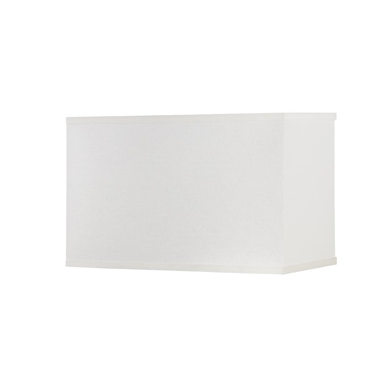 Aspen Creative 36010 Hardback Rectangular Contemporary Spider Lamp ShadeWhite Linen Fabric 816 Top x 816 Bottom x 10 Height