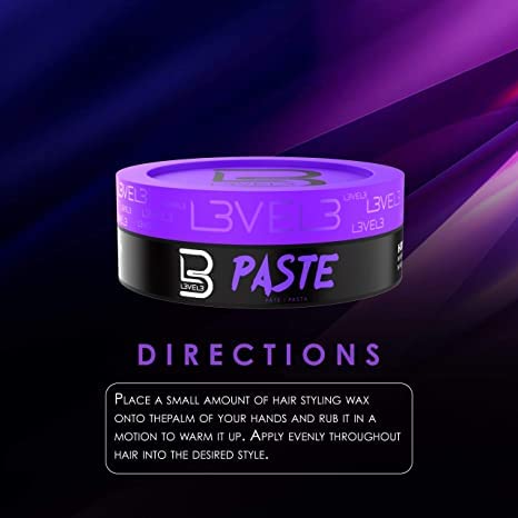 L3 - Level 3 Paste - Long-Lasting Hold - Improves Strength and Volume of Hair - Protects Against Hair Damage - Level Three Men Styling Product (Sample Powder Included, Paste) - Image 5