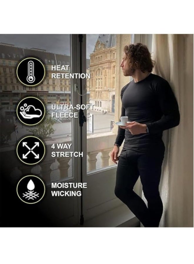 Ultra Soft Thermal Underwear for Men Long Johns Set with Fleece Lined - Image 2