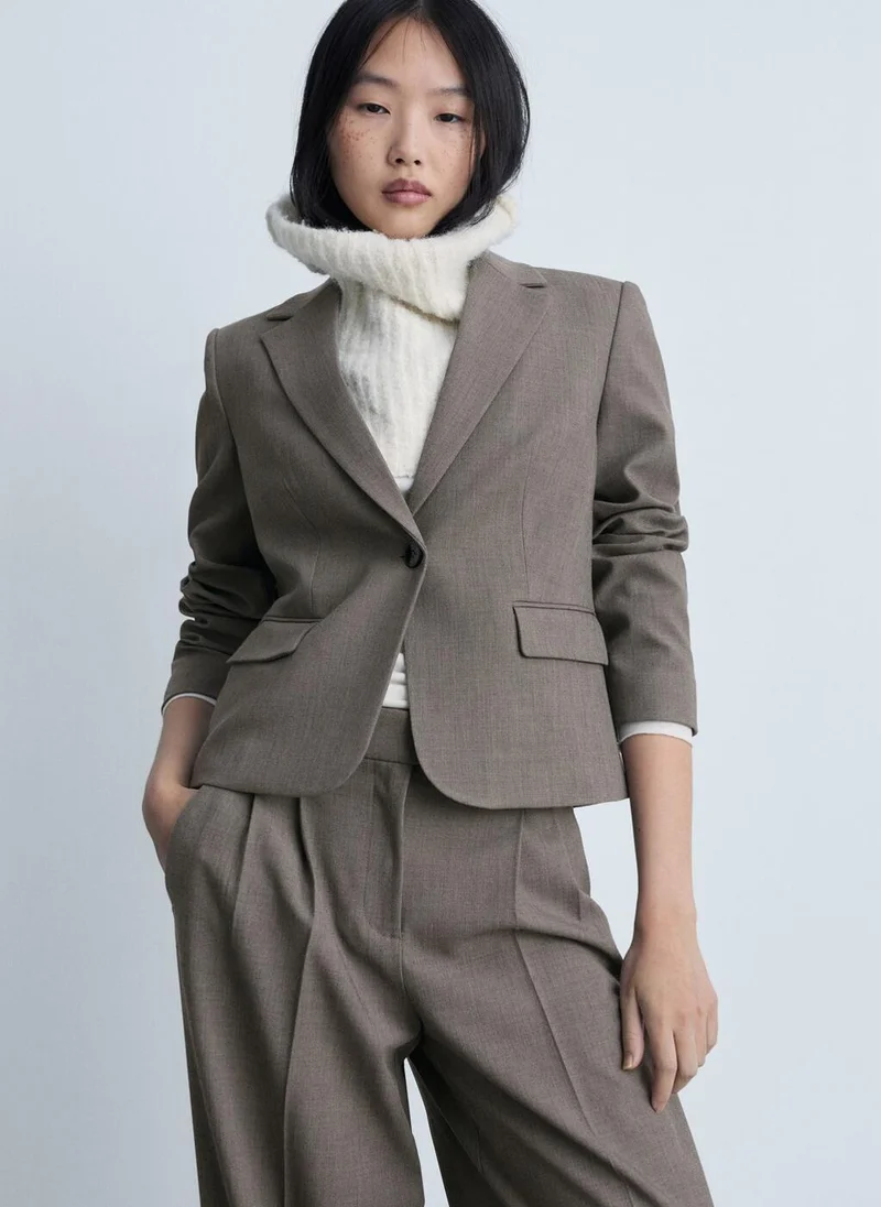 MANGO Casual Wideleg Suit Trousers