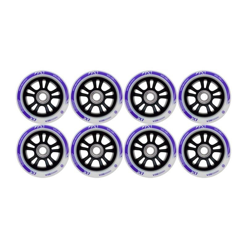 Bont FX1 Roller Skate Wheels with 688 Mini Bearings - Derby and Indoor Speed Quad Skating - Pack of 8 with bearings - Image 5