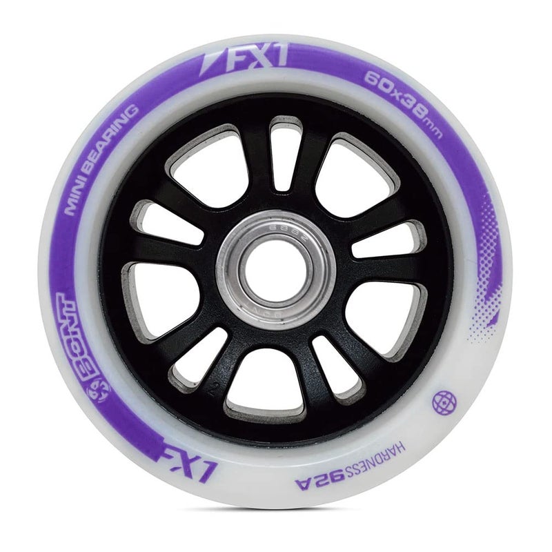 Bont FX1 Roller Skate Wheels with 688 Mini Bearings - Derby and Indoor Speed Quad Skating - Pack of 8 with bearings - Image 2