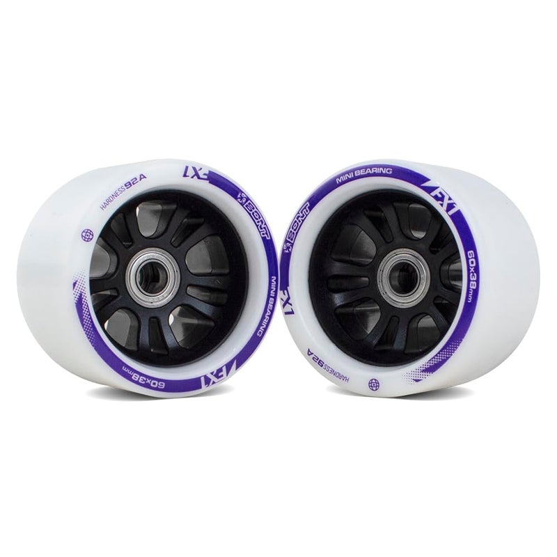 Bont FX1 Roller Skate Wheels with 688 Mini Bearings - Derby and Indoor Speed Quad Skating - Pack of 8 with bearings - Image 3