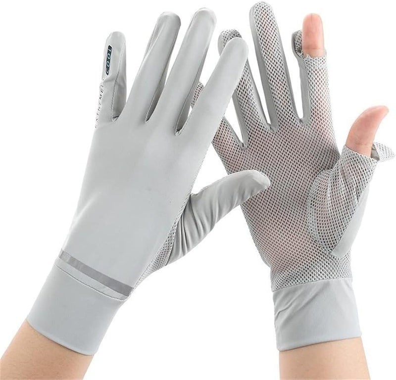 SCIENISH Women's UPF 50+ UV Sun Protection Quick Dry Anti Slip Driving Gloves, Black, Large - Image 1