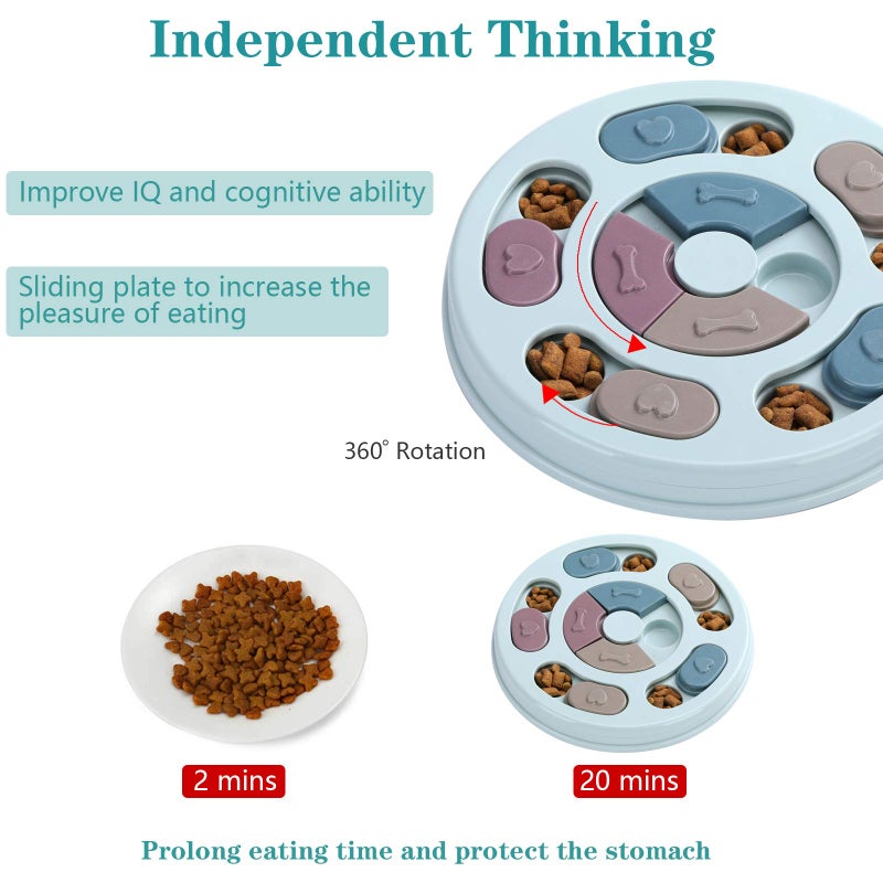 DR CATCH Dog Puzzle Toys,Dogs Food Puzzle Feeder Toys for IQ Training & Mental Enrichment,Dog Treat Puzzle(Blue) - Image 4