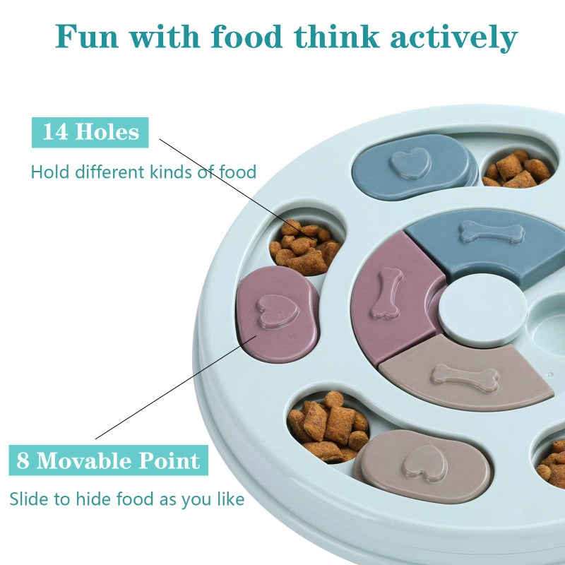 DR CATCH Dog Puzzle Toys,Dogs Food Puzzle Feeder Toys for IQ Training & Mental Enrichment,Dog Treat Puzzle(Blue) - Image 2