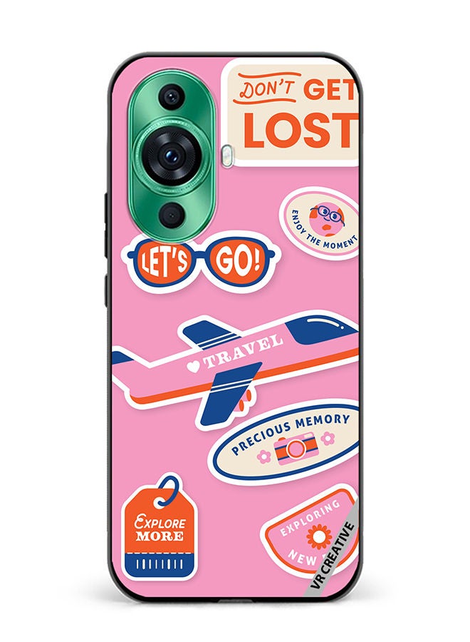 VR CREATIVE Protective Case Cover For Huawei nova 11 Pro Travel Sticker Design Multicolour - Image 1