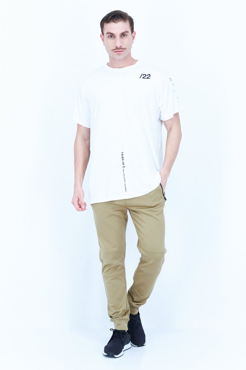 TRIBE OF 6 Men Sportswear Fit Football Training T-Shirt, White - Image 2