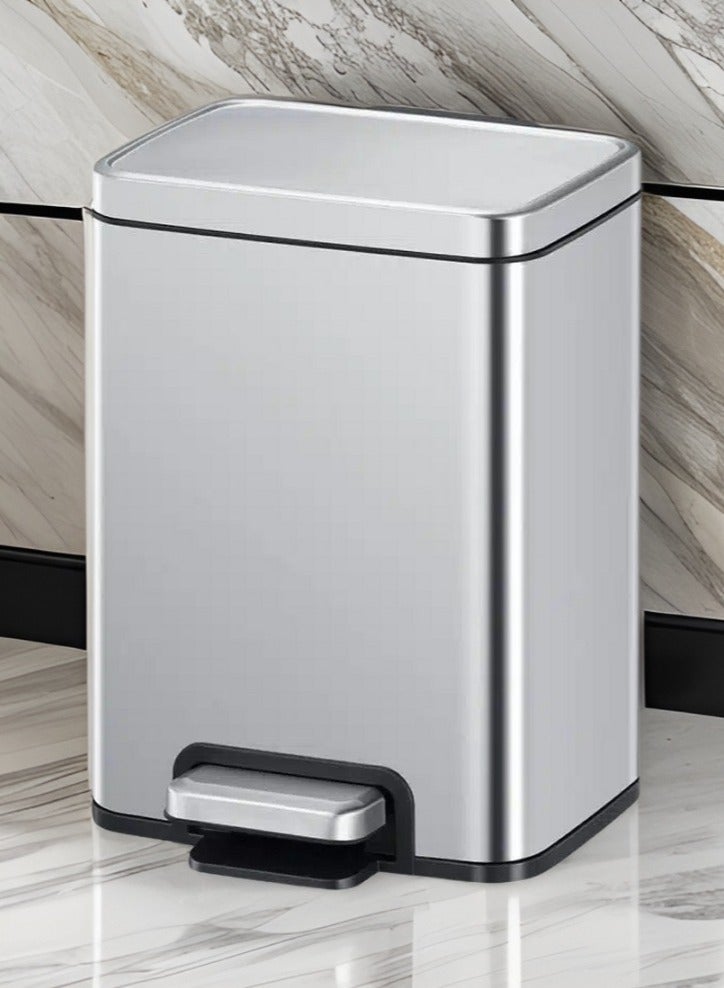 إيكو سلسلة ماديسون | لمسة نهائية من الفولاذ المقاوم للصدأ المصقول | إغلاق ناعم | مقاومة لبصمات الأصابع | سلة المهملات الفاخرة وصندوق القمامة | مقاسات متعددة (6 - 20 لتر) لتناسب مختلف الأماكن | 12 لتر - Image 3