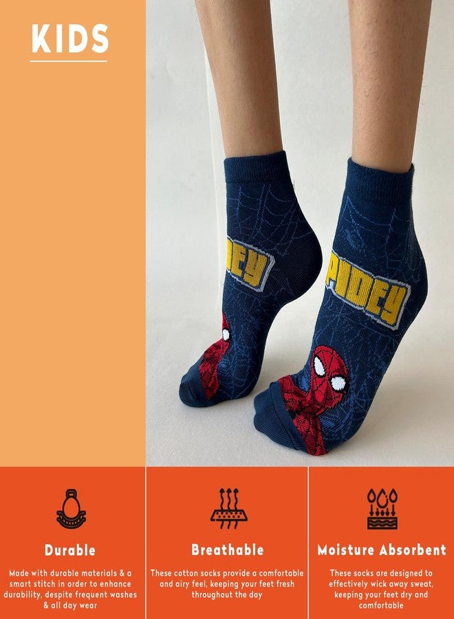 Supersox Ankle Disney Character Ankle Length Socks for Kids, Made with Breathable, Anti Odour & Moisture Absorbent Combed Cotton with a Extra Durable Welt, Ideal For All Day Wear (Pack Of 5) Assorted - Image 5