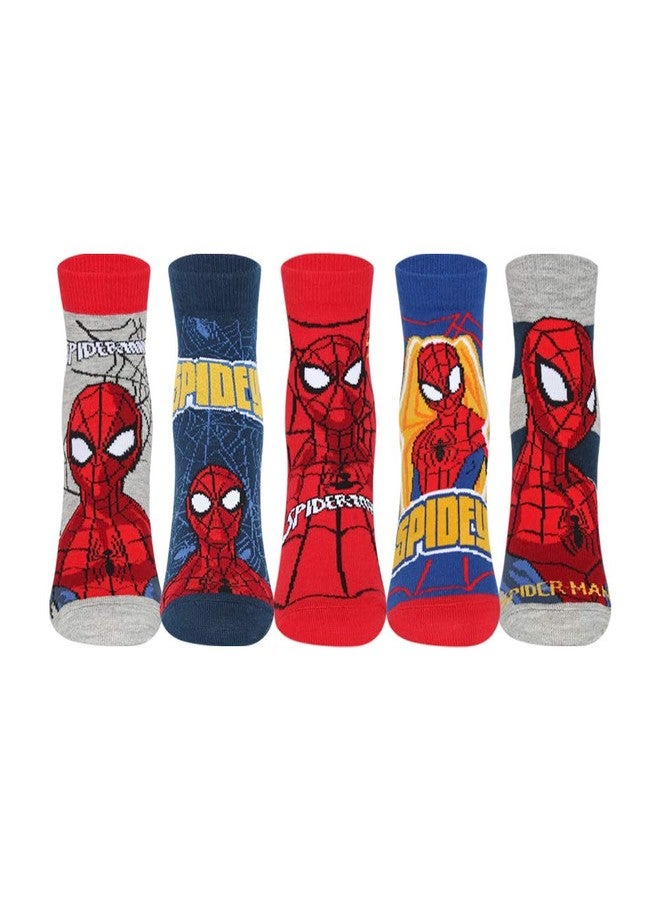 Supersox Ankle Disney Character Ankle Length Socks for Kids, Made with Breathable, Anti Odour & Moisture Absorbent Combed Cotton with a Extra Durable Welt, Ideal For All Day Wear (Pack Of 5) Assorted - Image 1