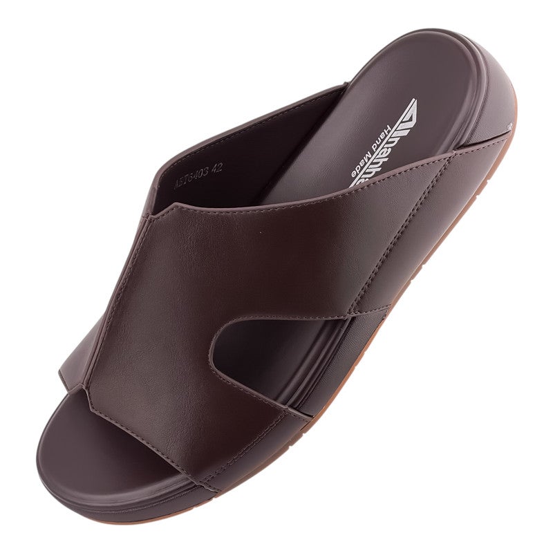 AET A E T Handmade Arabic Sandals For Men | Outdoor Mens Slippers | Everyday Flip Flops Open Toe | Arabic Genuine Leather | New Arabic Design | MultiColor Footbed | Comfortable & LightWeight - Image 3