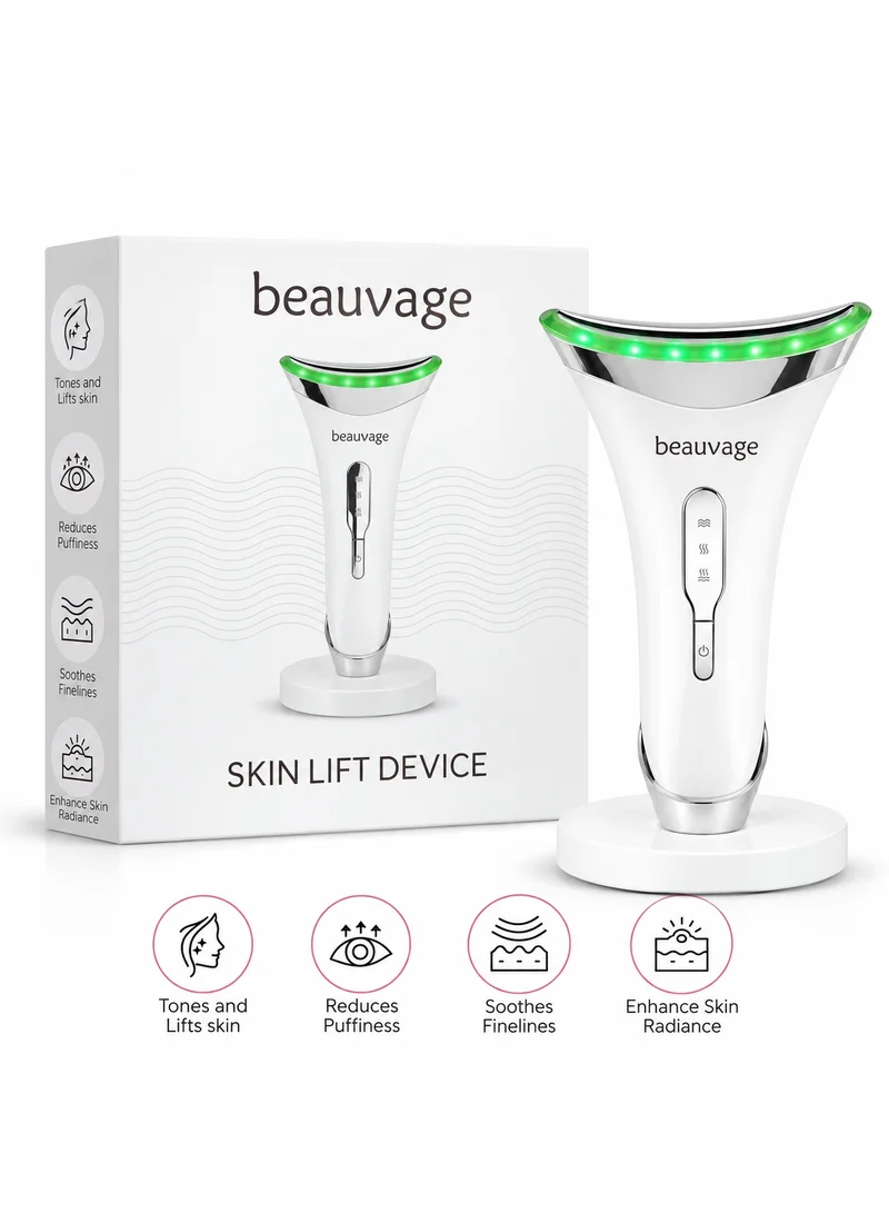 Beauvage  Facial Massager Face Lifting Device: Neck Face Massager, Face Sculpting Tool, Skin Rejuvenation Device With Thermal For Anti-Aging, Lifting And Tightening Sagging Skin  | Best Price UAE