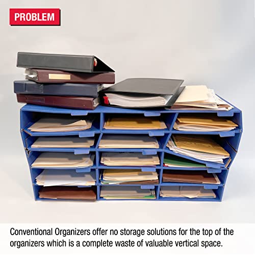 Ultimate Office TierDrop Desktop Organizer – 8 Slot Vertical File Organizer with Adjustable Dividers - Image 2