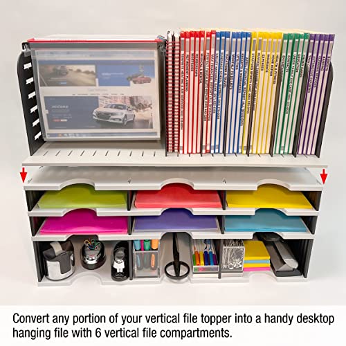 Ultimate Office TierDrop Desktop Organizer – 8 Slot Vertical File Organizer with Adjustable Dividers - Image 5