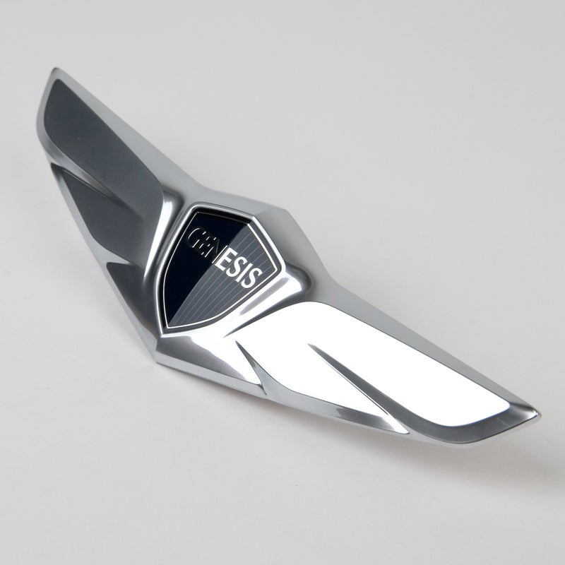 HYUNDAI Genesis Sedan Wing Hood Black Silver Emblem