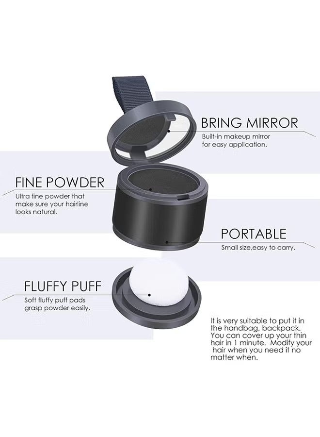 فيروني قائمة المنتجات ذات الصلة Hairline Powder Root Touch Up لون الشعر, مسحوق الظل Hairline, مسحوق Hairline يخفي على الفور, حجم فوري وتغطية فروة الرأس لترقيق الشعر, سريع وكامل الرعاية, 100٪ الماء مقاومة للعرق (أسود) - Image 4