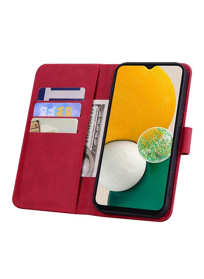 اس-توب جراب لهاتف Samsung Galaxy A26 / A16 مصنوع من جلد العجل مزدوج الطي منقوش بنقوش ماندالا - Image 3