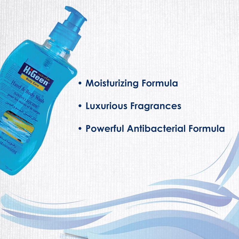 HiGeen Antiseptic Hand & Body Wash With Pump Wavy (Sea Breeze) 500 ml Twin Pack - Image 3