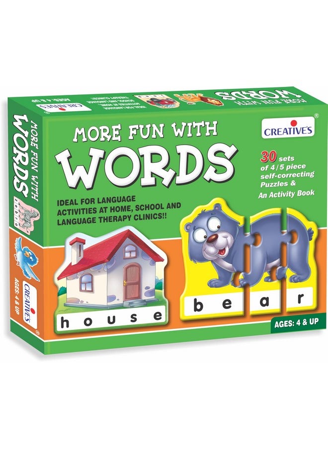 Creative's Creative’s More Fun with Words | Learning & Educational | 4 Letter Words | Jigsaw Puzzle |Learning Games | Home Learning Puzzles Game | Educational Games | Pre-School Puzzles for Ages 4 & up  - Image 1