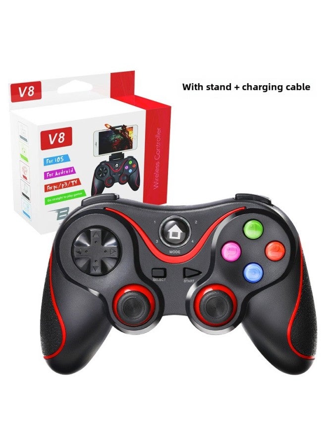 V8 V13 X3 T3 Mobile Phone Game Handle Wireless IOS Android P3 P4 Switch Multi-function Handle-Product Color:V8 Red Support PC P3 Ios Android Switch - Image 1