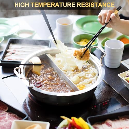 INKULTURE 10 Pair Fiber Glass Chopsticks, Dishwasher Safe Chopstick, Reusable Non-Slip Chop Sticks | Black | Lightweight & Easy to Use - Image 4