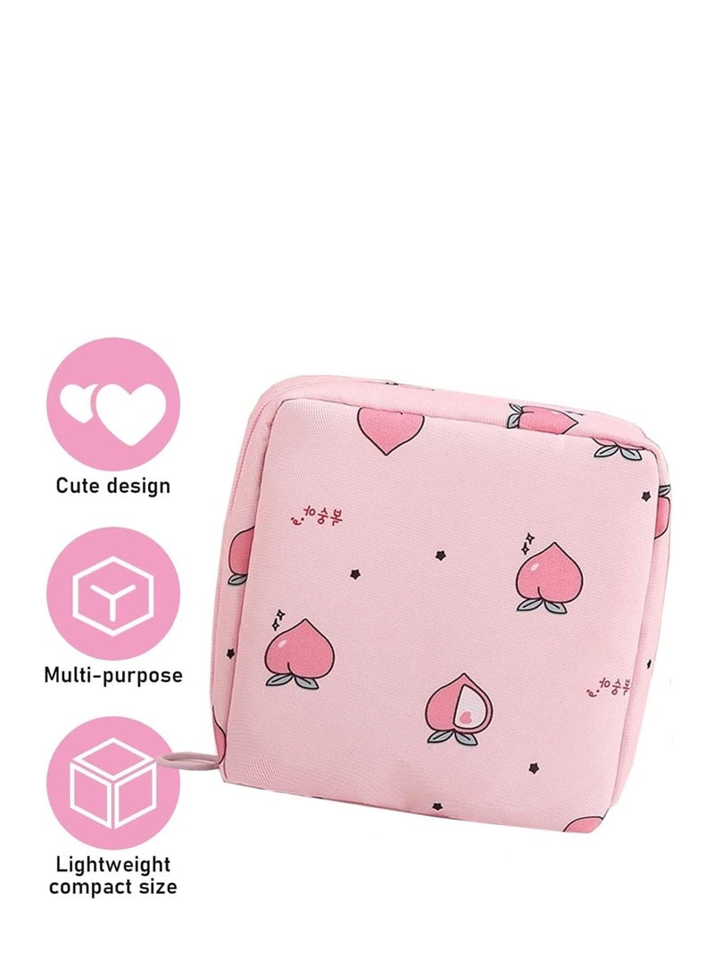 حقيبة تخزين أنيقة وعصرية للفوط الصحية ومستحضرات التجميل | منظم محمول متعدد الاستخدامات للنساء والفتيات. - Image 2