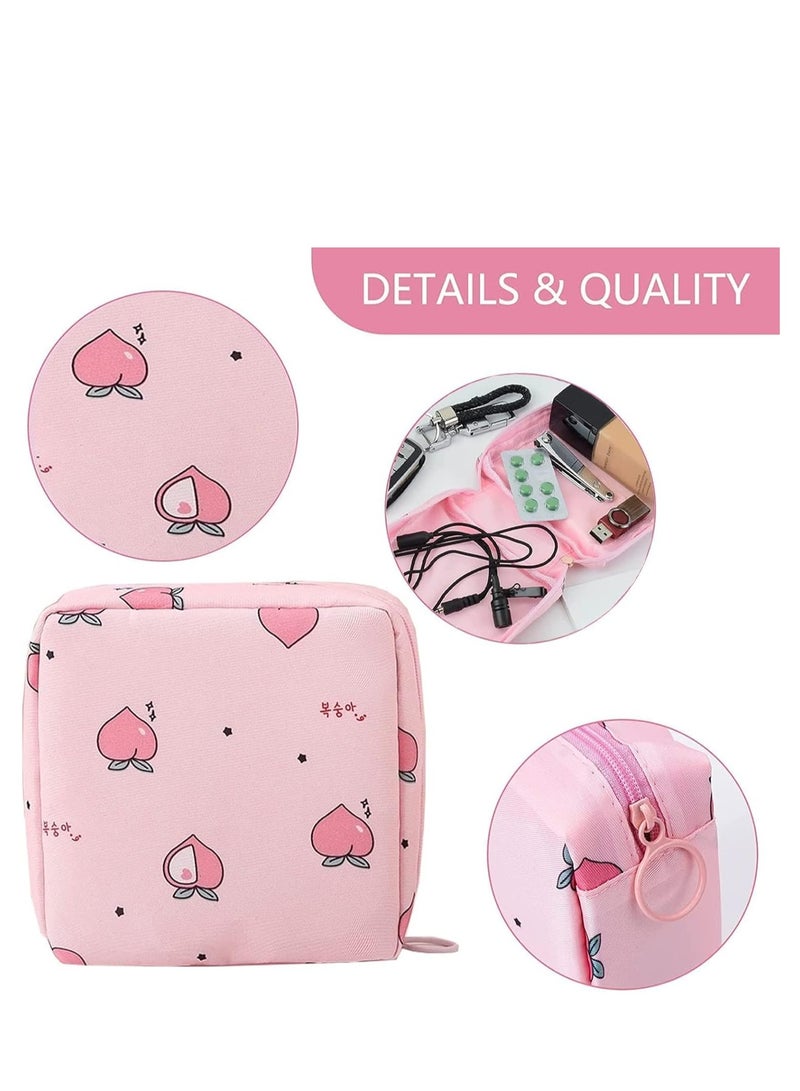 حقيبة تخزين أنيقة وعصرية للفوط الصحية ومستحضرات التجميل | منظم محمول متعدد الاستخدامات للنساء والفتيات. - Image 1