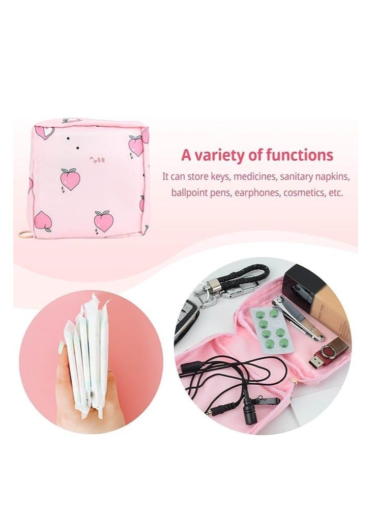 حقيبة تخزين أنيقة وعصرية للفوط الصحية ومستحضرات التجميل | منظم محمول متعدد الاستخدامات للنساء والفتيات. - Image 3