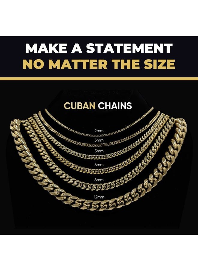 GLD Cuban Link Chain for Men and Women - Gold-Plated Miami Cuban Chain with Premium Storage Travel Pouch - -Proof Clasp, Sweat-Proof and Fade-Resistant - Lifetime Quality, Designed in Miami - Image 4