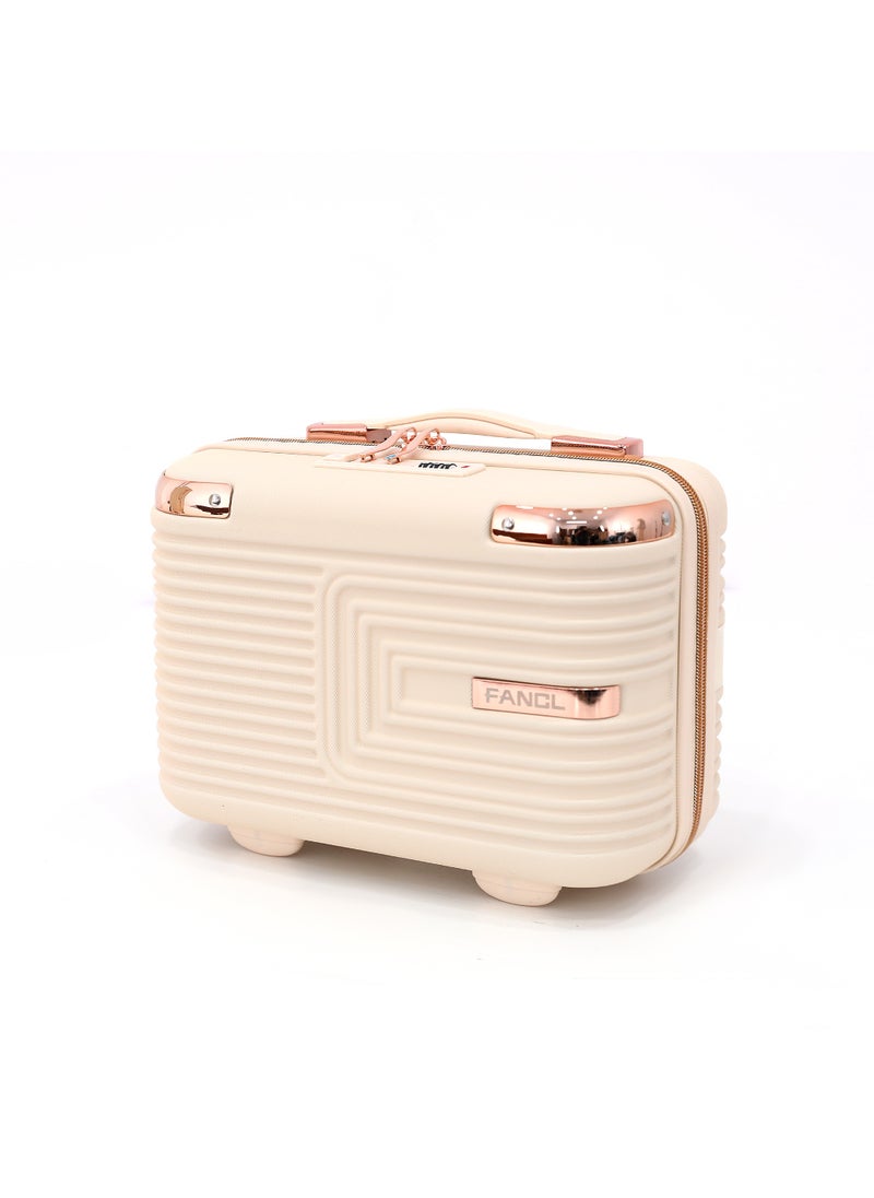 Fancl Hardshell Luggage Double Spinner Trolley Bag 5 Pieces Set,Beige (BC-12"&14",S-20",M-24",L-28")  - Image 3