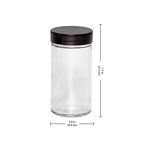 Kamenstein 5244227 Empty Jars With Black Cap, Set Of 12, 3-Ounce - Image 4