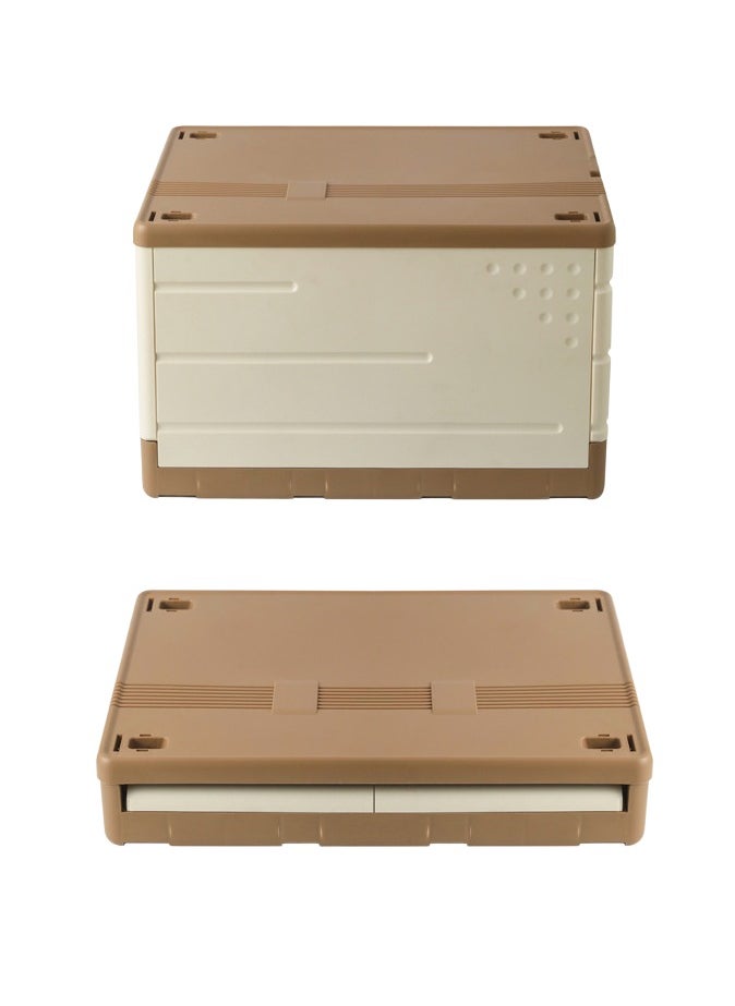 LEDIN Outdoor camping folding box car trunk wooden color cover camping picnic storage box home storage box  - Image 4