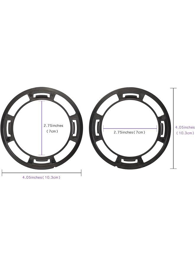 erorex 4 Pieces Of Plastic Frame Headphone Plastic Parts Ear Pads Mounting Rings Compatible With Hifiman Sundara He560 He500 He400 He400Se 400I 400S He300 He350 He3 He5 He6 He 4Xx He 4Xxs...Headphones Black  - Image 3