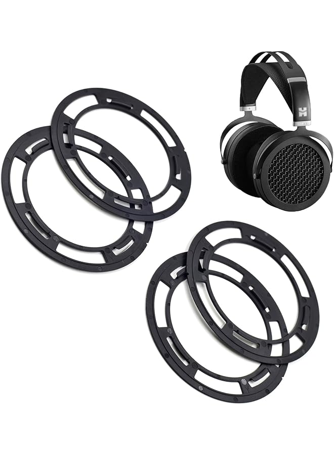 erorex 4 Pieces Of Plastic Frame Headphone Plastic Parts Ear Pads Mounting Rings Compatible With Hifiman Sundara He560 He500 He400 He400Se 400I 400S He300 He350 He3 He5 He6 He 4Xx He 4Xxs...Headphones Black  - Image 1