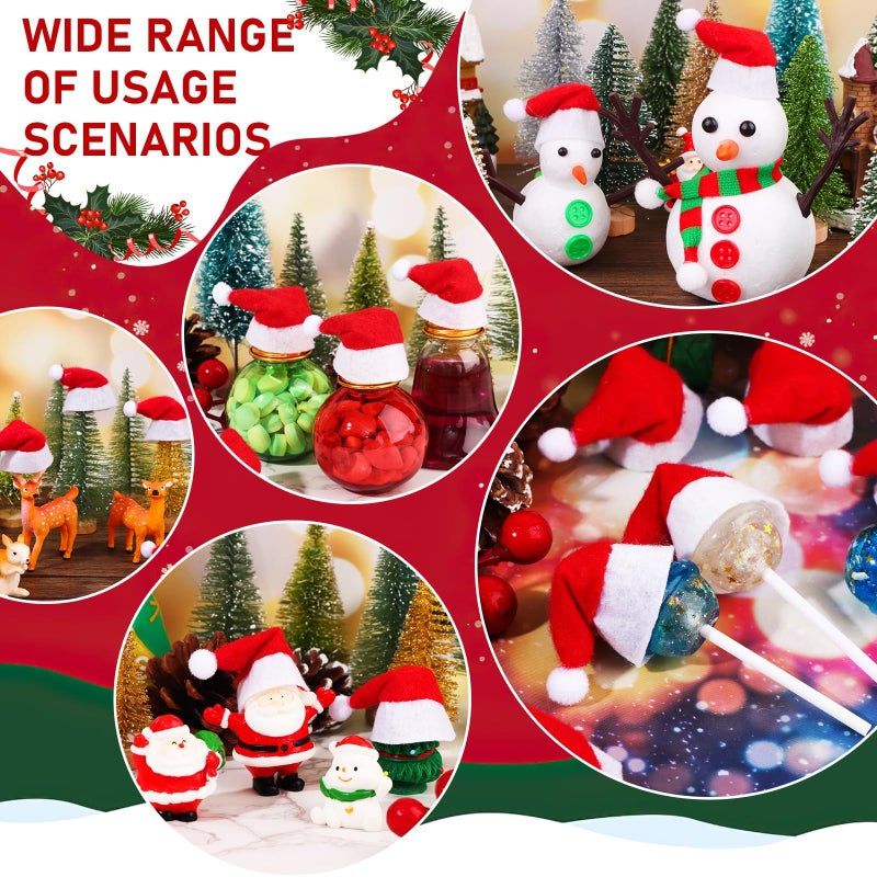 Eshylala Christmas Party Supplies - Santa Claus Lollipop Hats, 60 Pieces Mini Candy Hats - Image 3