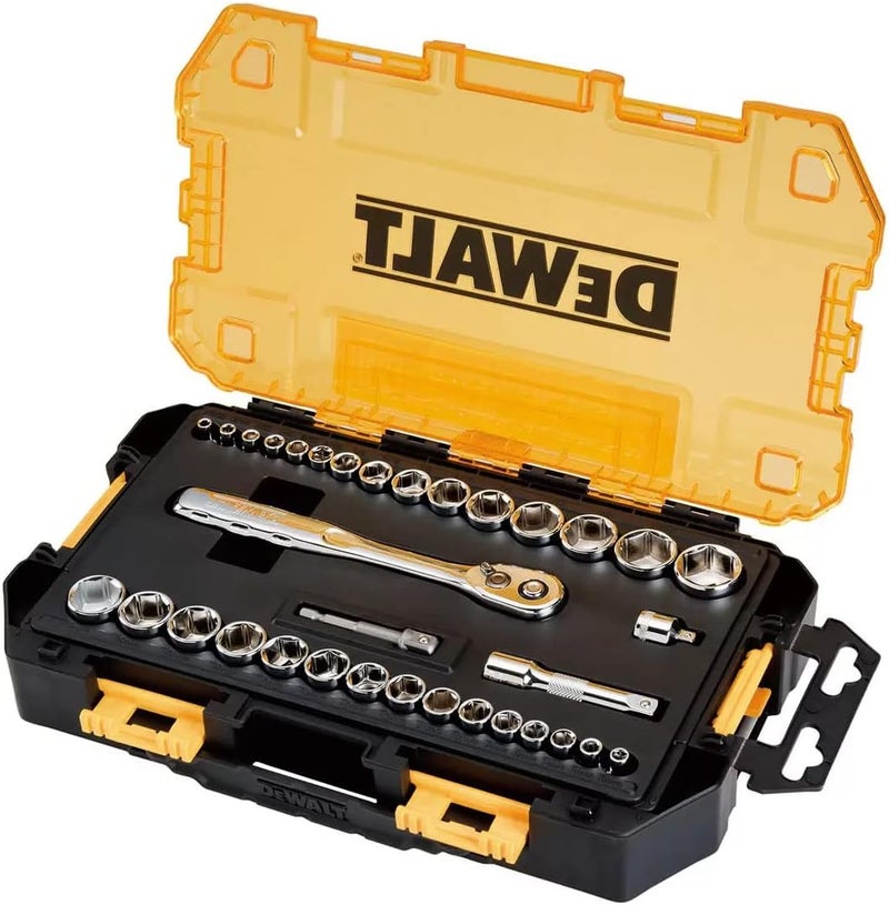 DEWALT DWMT45034 Mechanics 1/4 in. and 3/8 in. Drive Socket Set (34 pc.) - Image 2