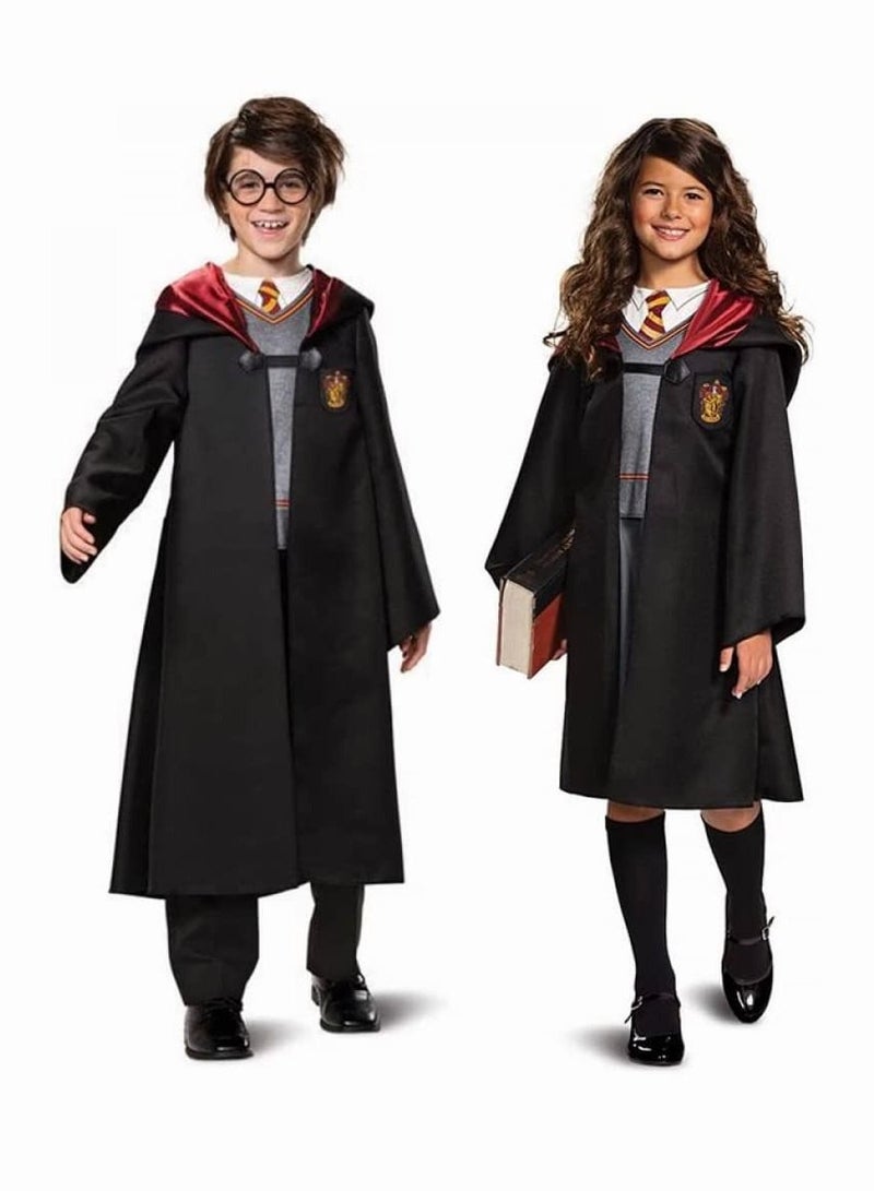 هاري بوتر Gryffindor رداء للأطفال - كيب الساحر مع الغطاء وشعار المنزل - هالوين كوسبلاي سحر مدرسة رداء، Unisex لباس حتى زي للفتيان والبنات - Image 4